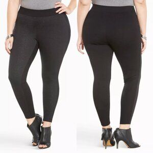 NWT Torrid 2 Black Sparkle Luxe Ponte Pixie Pant 2X 18 20